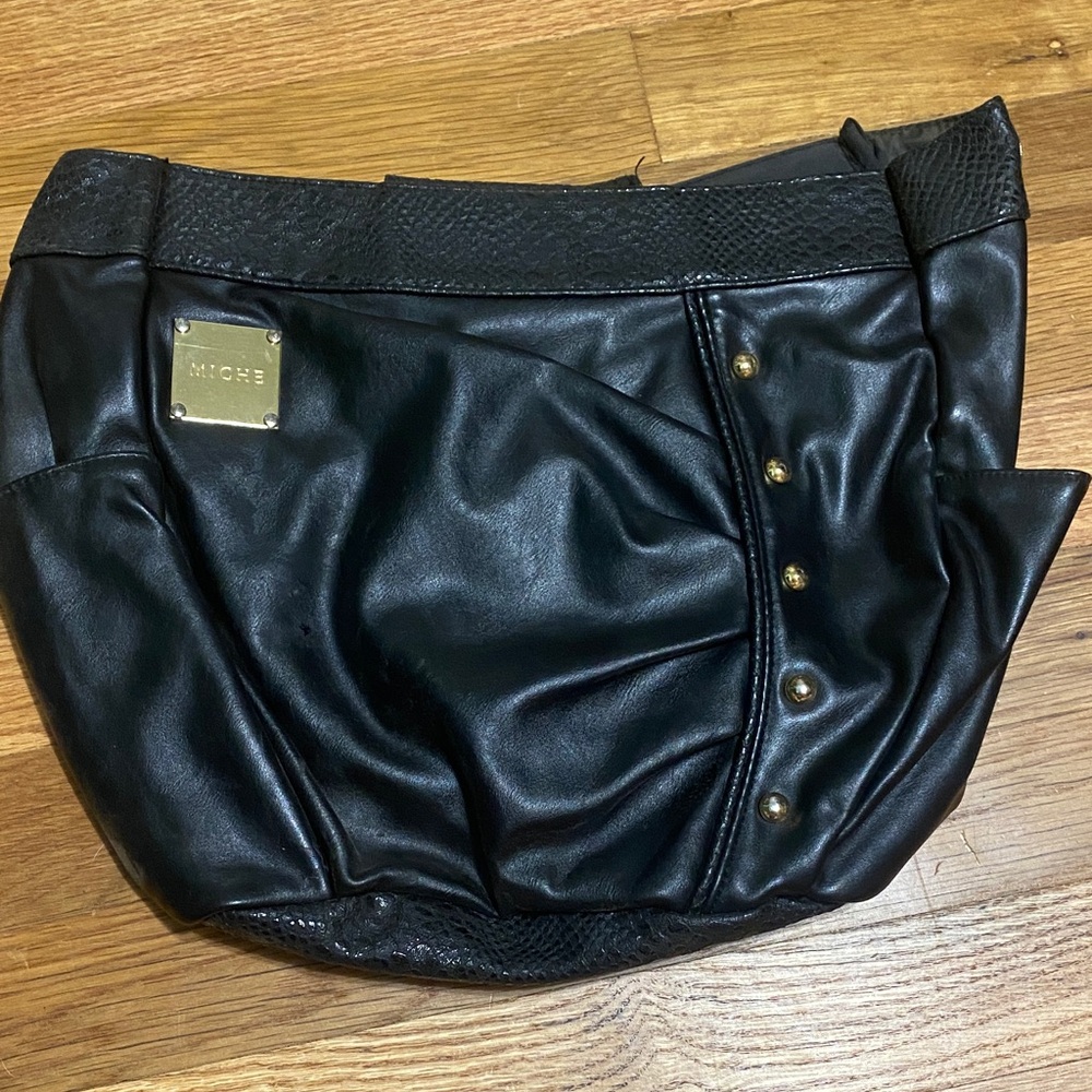 Miche Black Leather Cover with Gold Studs Christina